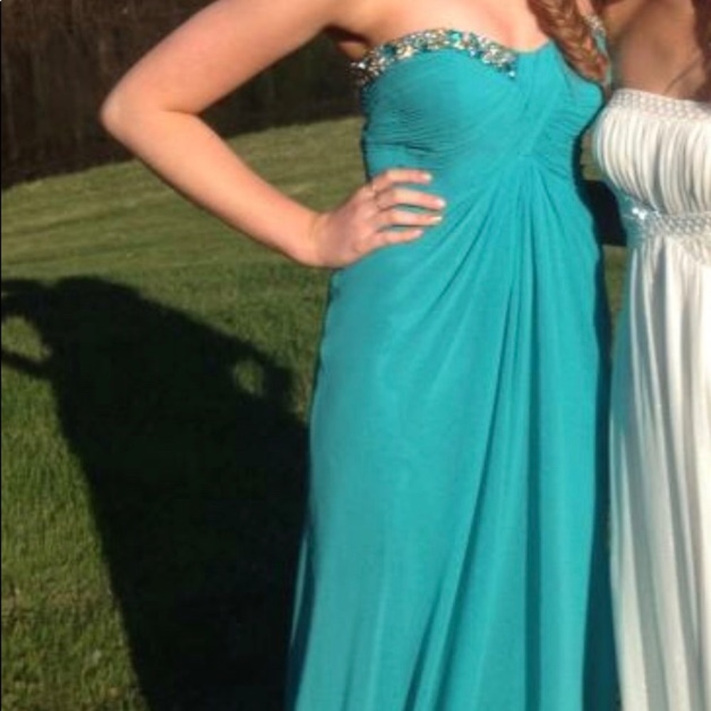 Turquoise prom dress
